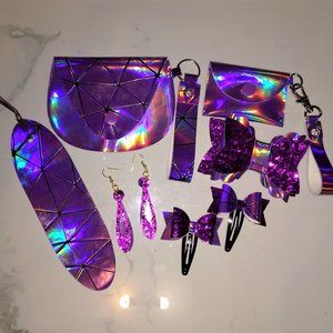 Purple Holo Keychain Bundle